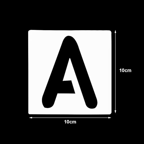 YOTINO 26 Plantilla de Letra de PlásticoStencil Plantilla Letras para Pintar Aprendizaje Bricolaje del Alfabeto para Scrapbooking PinturasArte DIY Niños +2 Plantillas de Números