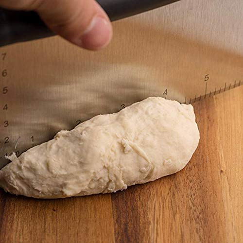 You&Lemon Rasqueta de Masa Cortadora de Pastelería Acero Inoxidable,Tabla de Cortar para Pastel de Masa Multiusos Raspador de Metal
