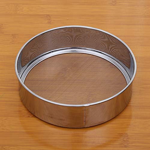 Youlin 40 malla profesional para harina de acero inoxidable, azúcar en polvo de cacao, tamis/redondo colador/herramienta de cocina flor seda, perfecto para hacer pasteles, galletas y pastas
