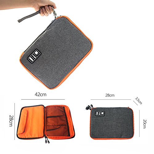 Young & Ming universal bolsa de viaje cable organizador electrónica accesorios bolsa de transporte caja para cable, Gris