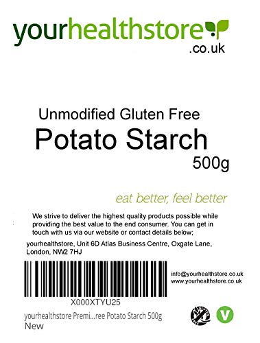 yourhealthstore - Almidón de patata sin gluten sin modificar, 500 g, vegano, envase reciclable