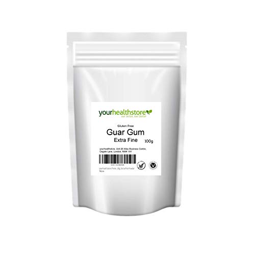 yourhealthstore - Goma de guar sin gluten, 100 g, polvo extra fino (bolsa reciclable)