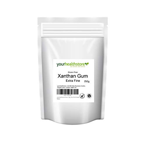 yourhealthstore - Goma xantana sin gluten, prémium, 250 g, polvo extrafino (bolsa reciclable)