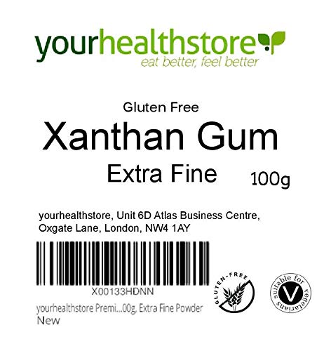 Yourhealthstore Premium Gum Xantán sin gluten 100 g, polvo extra fino (bolsa reciclable)