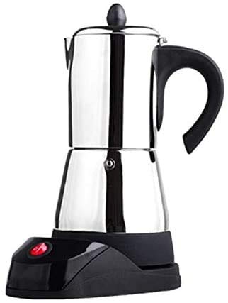 YSQ Cafetera Máquina de café Expresso, Porciones 300ML 6 Persona automática máquina de Espresso portátil Cafetera Fabricante de Acero Inoxidable Moka Pot Cafetera