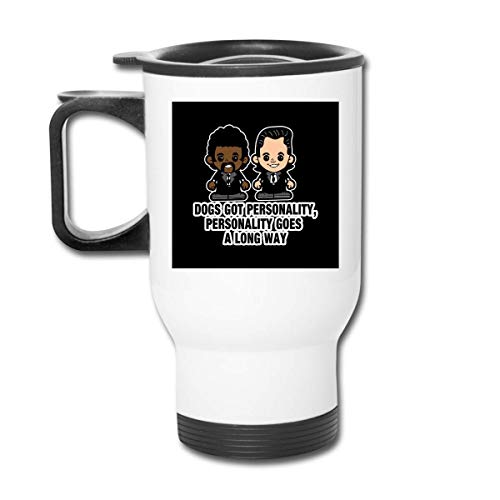 Yuanmeiju Pulp Fiction Dogs Quote 14 Oz Stainl Tumbler Double Wall Vacuum Taza de café with Splash Proof Lid for Hot & Cold Drinks
