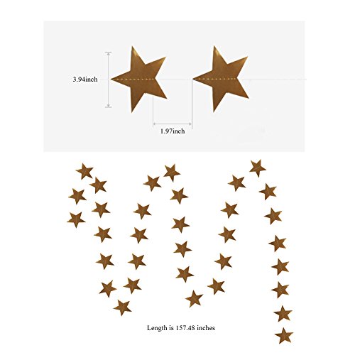 Yuccer 2 Pack Guirnalda de Papel Decoración Estrella Papel Decoracion de Colgante para Boda Bebé Duchas Fiesta de Cumpleaños (Plata)