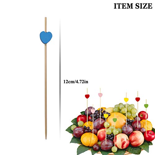 YuChiSX Púas de Cóctel de Bambú de 4,7 Pulgadas,Palillos de Cóctel, Hechos a Mano,Palillos de cóctel de bambú para Fiesta Tapas Sándwiches Brocheta de Frutas Canapés Aperitivo