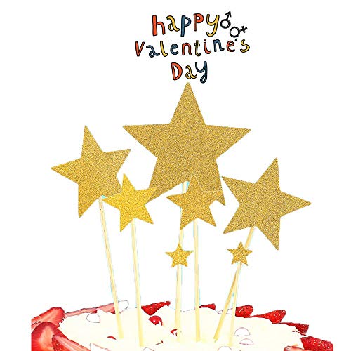 Yue Qin Happy Birthday Cake Decoration Topper Cumpleańos,Decoración para Tarta Topper Cake Personalizado para Cumpleaños Fiesta Temática Party Decoration