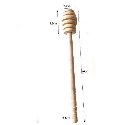 YUEMING Cuchara de Miel de Madera Palo de Miel para dispensar tarros de Miel de Mermelada Miel Palo Barra