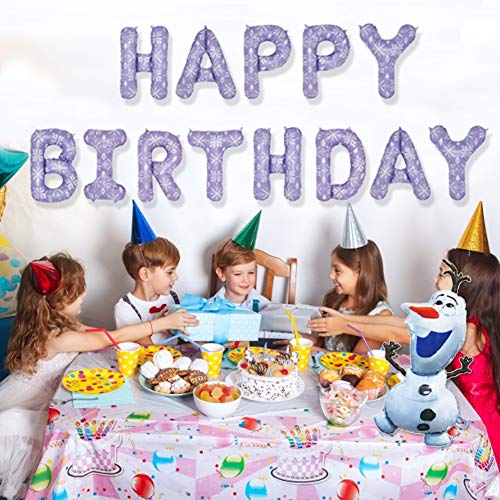 YUESEN Globo Frozen 23PCS Decoración de Fiesta de cumpleaños Globo de Papel Azul con Copo de Nieve Decoraciones Colgantes Fiesta Deco Globos de látex Fiesta Boda Cumpleaños