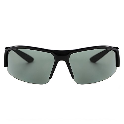 YUFENRA Gafas de Sol Deportivas Polarizadas Para Hombre Perfectas Para Esquiar Golf Correr Ciclismo TR90 Súper Liviana Para Hombre y Para Muje (marco negro/Lente G15 verde)