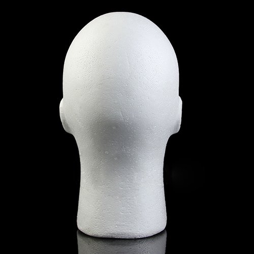 Yunnuopromi Maniquí de espuma para hombre de poliestireno y cabeza de manikin, modelo de peluca, sombrero, expositor