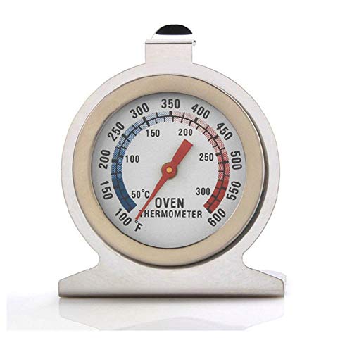 yuxue Collares Perros Mascotas Alimentos Carne Temperatura Temperatura De Pie Dial Horno Termómetro Indicador De Acero Inoxidable Diámetro del Medidor Dial Suministros De Cocina para Hornear, Blanco