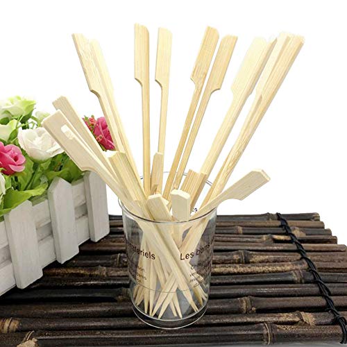 yyuezhi Brochetas Bambú Natural bambú Brochetas Brochetas de Madera Natural Brochetas de Cóctel Brochetas de Madera Pinchos de Fiesta de Palillos de Bambú para Pinchos de Barbacoa Brochetas Fondue
