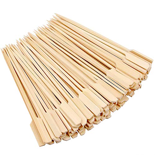 yyuezhi Brochetas Bambú Natural bambú Brochetas Brochetas de Madera Natural Brochetas de Cóctel Brochetas de Madera Pinchos de Fiesta de Palillos de Bambú para Pinchos de Barbacoa Brochetas Fondue