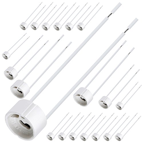 Zacro 20 Pieces/Pack Portalámparas Blancas para Bombillas GU-10