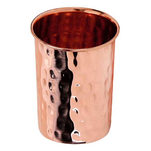 Zap Impex - Vasos de cobre martillado con cobre puro para mantener el curso ayurvédico