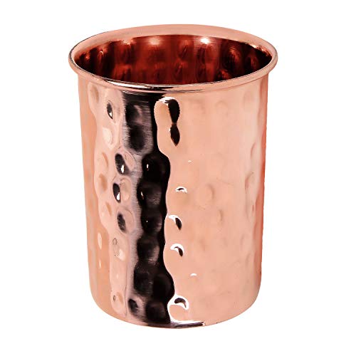 Zap Impex - Vasos de cobre martillado con cobre puro para mantener el curso ayurvédico
