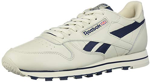 Zapatillas clásicas Reebok, en piel, para hombre., Multi (Alabastro/Azul Marino Universitario), 41.5 EU