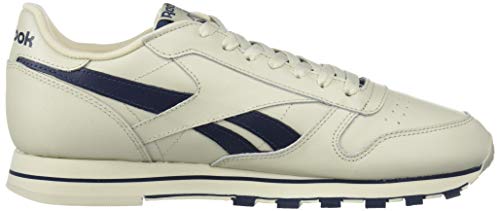 Zapatillas clásicas Reebok, en piel, para hombre., Multi (Alabastro/Azul Marino Universitario), 41.5 EU