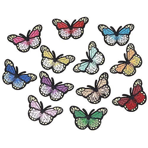 Zasiene Parches Ropa 36 Piezas Parches de Planchado Parches de Mariposa Flor Estrella de Ropa Termoadhesivos Parches de Hierro Parches Apliques Bordados para Bricolaje Costura Ropa