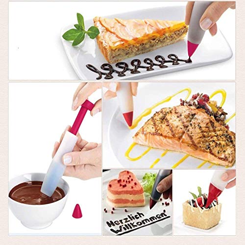 Zeagro - Pluma de silicona para escribir alimentos, herramientas de decoración de chocolate, molde para tartas, crema, galletas, repostería, accesorios de cocina, 1 unidad