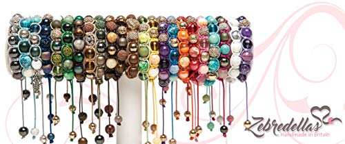 Zebredellas A114 - Pulsera de Plata de Ley con Cuentas de Piedra Lunar para Mujer, Hecha a Mano en Gran Bretaña, Zodiacal, Cáncer, Libra Escorpio, Piedra Natal de Junio