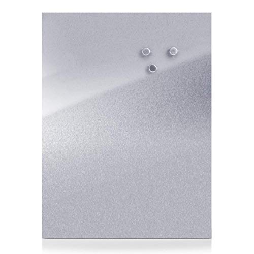 Zeller 11119 Tablero Magnético, Acero Inoxidable, Gris, 80x60x3 cm
