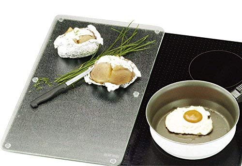 Zeller 26205 - Tabla para cortar de cristal, vídrio, 52 x 30 cm, 2 unidades