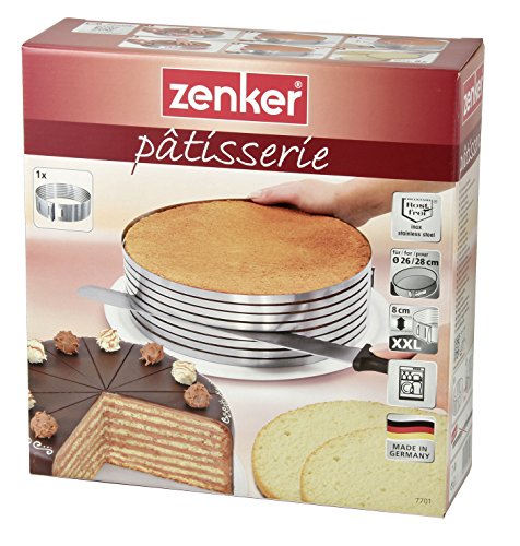Zenker Molde Tarta 26-28 cm. 7701, Acero Inoxidable