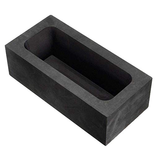 Zerobegin Lingotera de Grafito del crisol, para la fusión de chatarra de fundición Refinación Precioso Metal de la joyería,Capacity: Gold1000gSilver535g