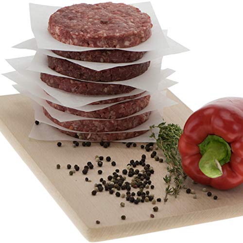 ZEZAZU Cuadrados de Papel Para Hornear de Pergamino de 14 x 14 cm (500 hojas) - Para Hornear, Hamburguesa | Siliconizada, Antiadherente, Conveniente