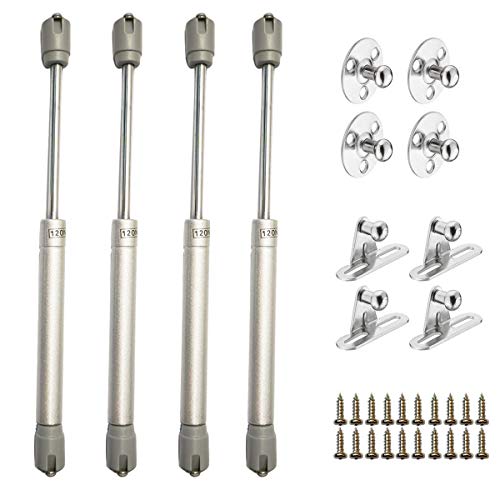 ZFYQ Pistones a Gas, 4pcs Hidráulico Muebles Cocina Amortiguador Puertas Elevables 120N/12kg 270mm Bisagras Resortes Armario con Tornillos