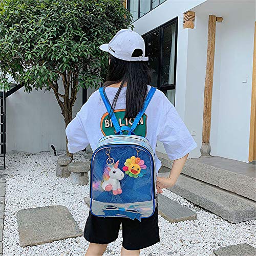 ZGCP Bolso de gelatina de doble hombro bolsa de estudiante de secundaria de arco transparente de nueva moda