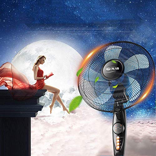 ZHANG-FS Piso Oscilante Eléctrico De 18", Refrigerado por Aire, 60W (Negro)