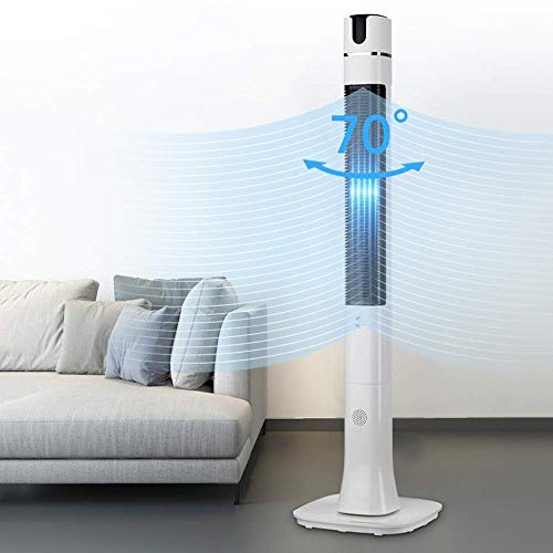 ZHANG-FS Ventilador De Torre Silencioso con Control Remoto, Ionizador, 12 Temporizadores Y 3 Configuraciones De Velocidad De Enfriamiento - 60W