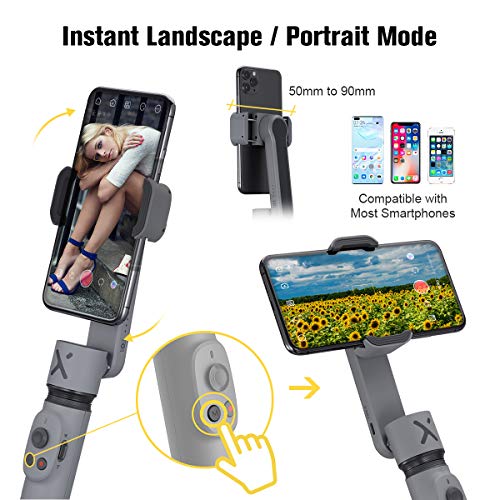 Zhiyun Smooth X Gimbal-Móvil-Estabilizador-para-Smartphone (con Manual en Español), Estabilizador de Bolsillo Portátil Compatible para Celular como iPhone Samsung Huawei Xiaomi
