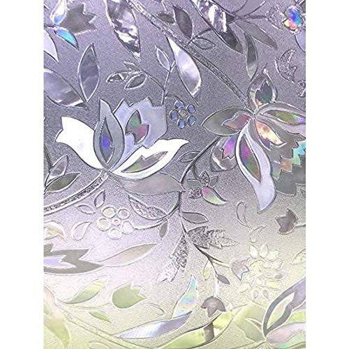 Zindoo Vinilo de Ventana Vinilos para Cristales Vinilo Ventana Privacidad Adhesivo Ventanas Vinilo Translucido Privacidad de la Ventana Decorativos Cristales (44.5 x 200 CM)
