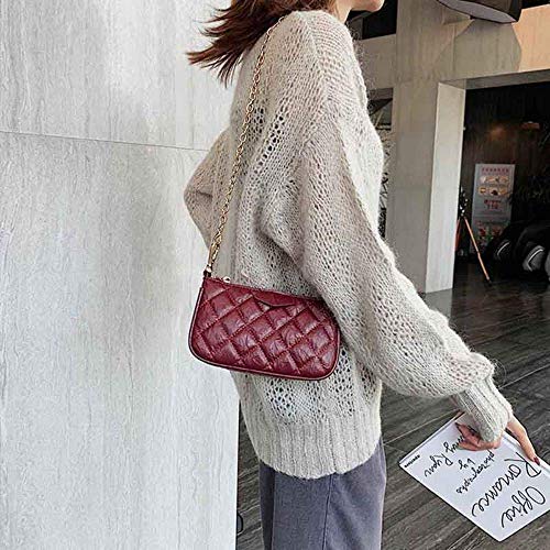 Zjcpow 3PCS Bolsas de Bolso de Cuero de la PU de Las Mujeres fijaron a Las Mujeres Bolsa Bolsas Crossbody for Monedero de Las Mujeres, Bolso de Hombro Negro xuwuhz (Color : Red Shoulder Bag)