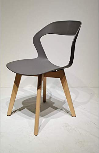 ZMALL - Sillas de comedor creativas nórdicas para café, respaldo de arte calado, patas de madera maciza, estructura estable, apto para restaurantes, cafeterías, bares, juego de 4