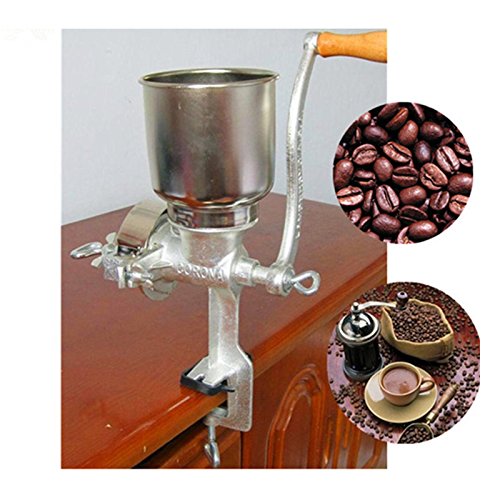 ZNXJJ Molino de harina de maíz máquina multifunción de casa Uso Manual Soja Maíz Arroz maní Granos de Cacao en Grano Molinillo de café