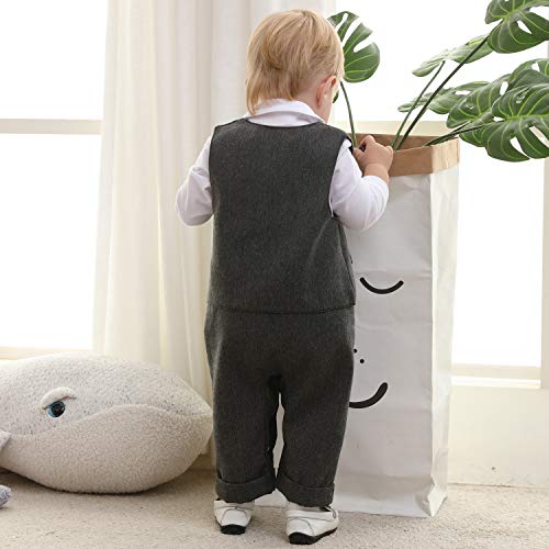 ZOEREA 3pcs Bebé Body recién Nacido+ Mameluco + Chaleco Sombrero Bautismo cumpleaños Matrimonio