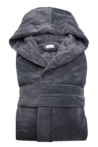ZOLLNER Bata Muy Suave para Mujer o Hombre, XL, Gris, Otras Tallas y Colores