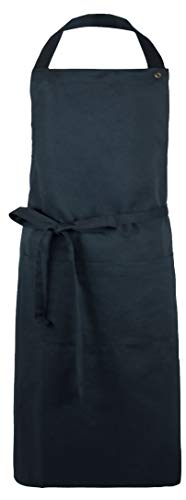 ZOLLNER Delantal de Cocina para Hombre y Mujer, Negro