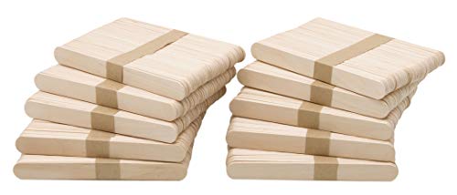 Zollner24 500 palos de madera para manualidades y cera, cerezo, 15x1,8 cm