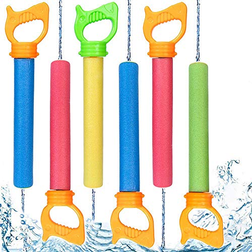 ZoneYan Pistola de Agua de Espuma, Pistola Acuatica, Super Pistola de Espuma, Pistola de Agua Juguete Niños Adultos, Pistola de Agua para Piscina, Water Gun Ideal para Batalla de Agua, Playa(6 Pcs)