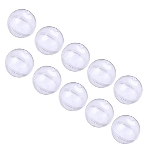 Zonfer Transparente De Plástico Vacía Ronda Partido Cápsulas Pelota De Juguete Máquina Expendedora Accesorios De Bricolaje 32 Mm De Diámetro 10pcs