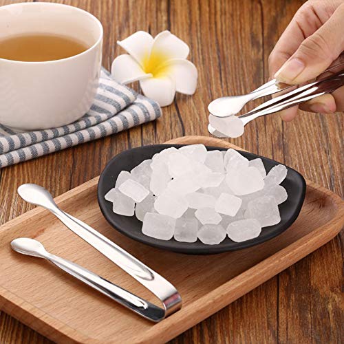 ZoomSky 10 piezas Pinzas para Azúcar Pinzas Candy Bar Pinzas de Cocina Acero Inoxidable Clip de Comida Pinzas de Helados para BBQ Terrones de Café Boda Mesa de Fiesta de Dulce