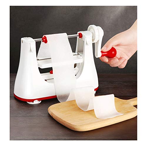 ZPEE Picadora de Verduras De Mano Rotary Cutter Vegetal máquina de Cortar, Robusta y Estable Vegetal Chopper for la Cocina Suministros-roja Mandolinas para Alimentos